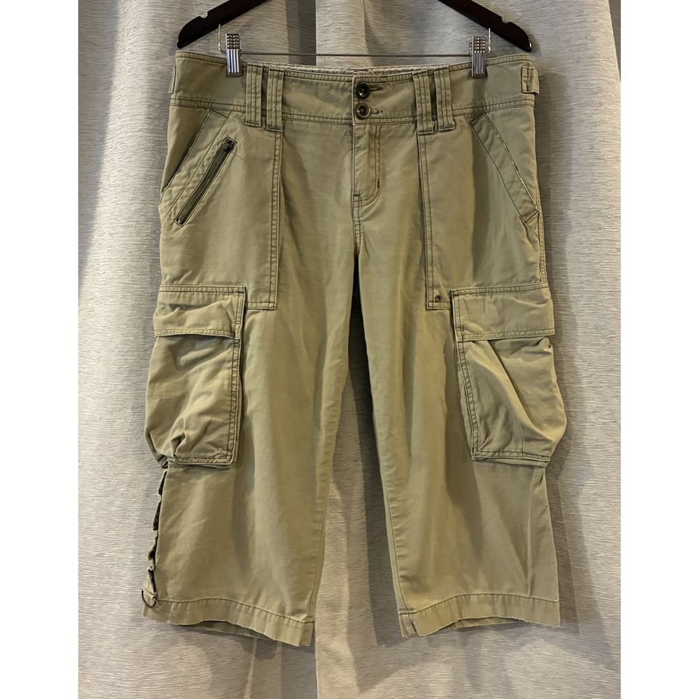 Vintage Y2K Hollister Cargo Capri Pants Grunge Skater Girl Preppy Low Rise 11